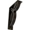 Ekena Millwork Versailles Wrought Iron Bracket, (Triple center brace), Antiqued Warm Silver 2"W x 5 1/2"D x 8"H BKTM02X05X08TVEAWS - alternate 1
